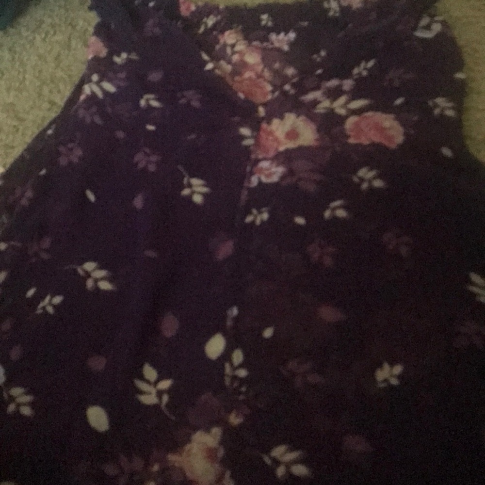 A purple flower shirt